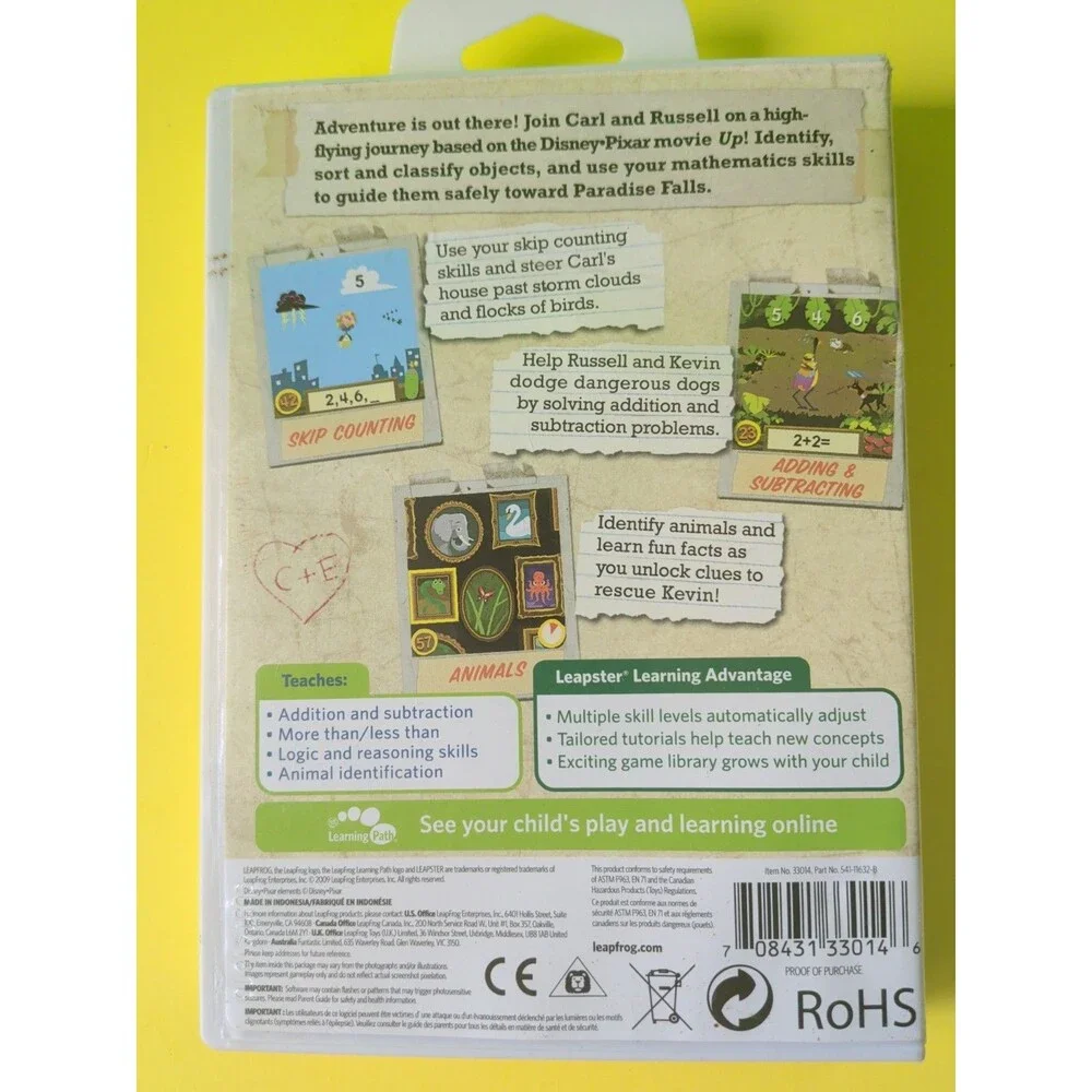 Disney/ Pixar UP game  for LEAP FROG EXPLORER
